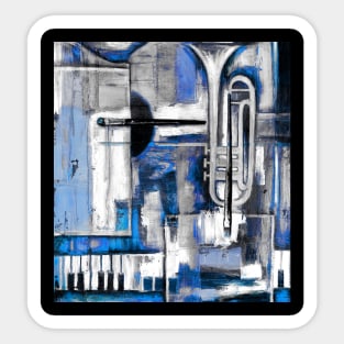 Jazz Art Blue Sticker